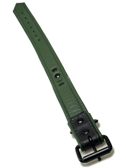 Mister S Hardline Lederhalsband huntergreen