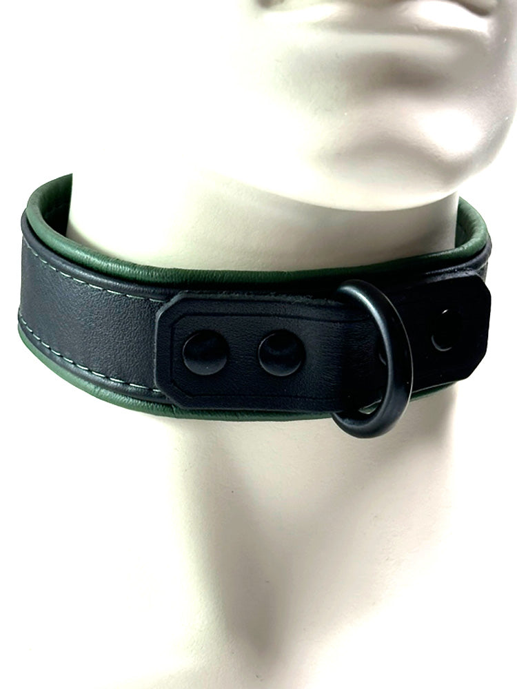 Mister S Hardline Lederhalsband huntergreen
