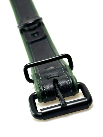 Mister S Hardline Lederhalsband huntergreen