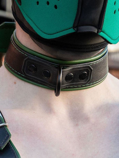Mister S Hardline Lederhalsband huntergreen