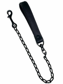 Mister S Leder Hundeleine - schwarz