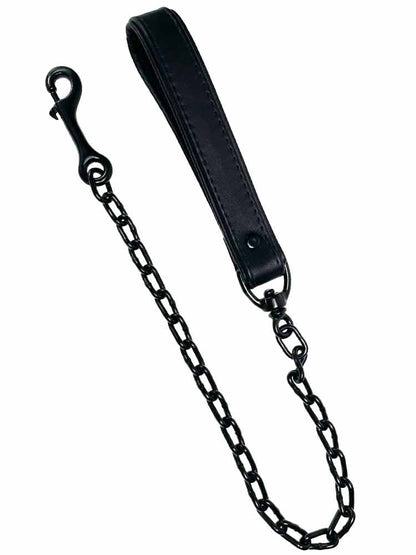 Mister S Leder Hundeleine - schwarz