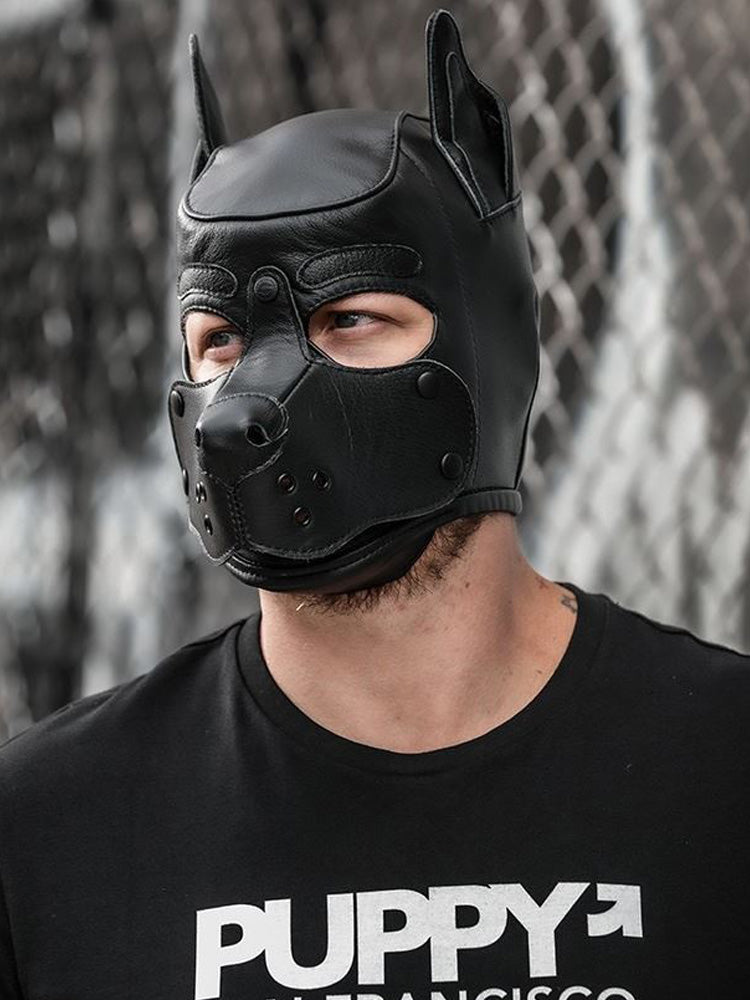 Mister S Leather K9 Puppy Hood schwarz