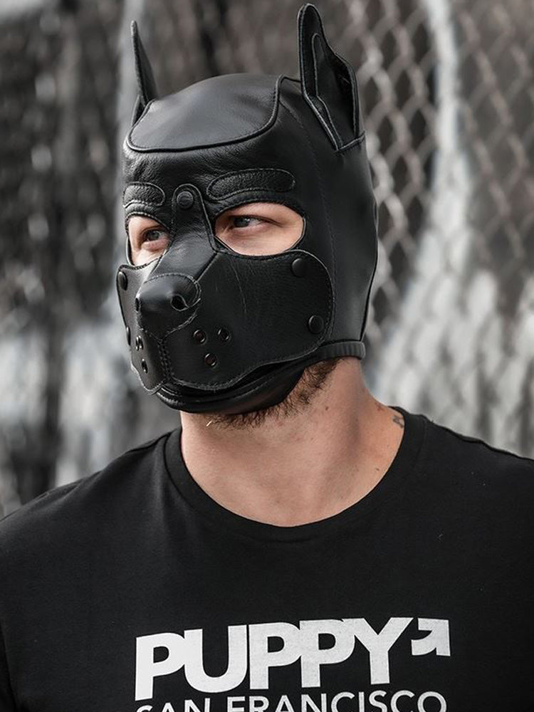 Mister S Leather K9 Puppy Hood schwarz