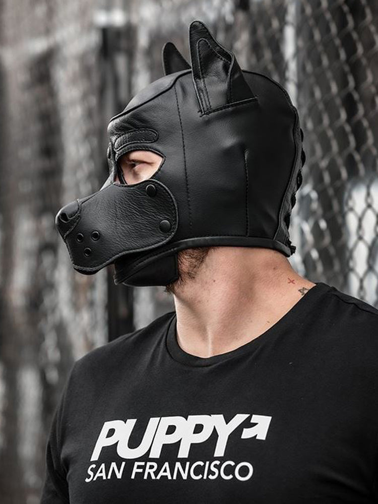 Mister S Leather K9 Puppy Hood schwarz