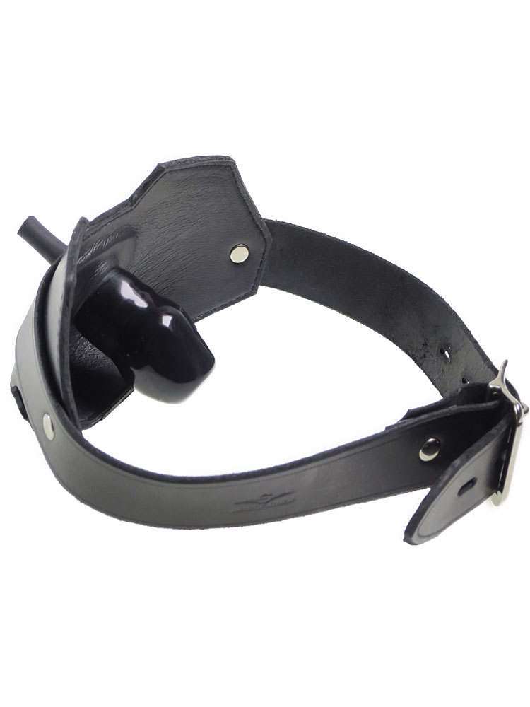 MISTER S Leder-Atem-Knebel - Penis-Gag
