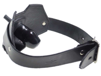 MISTER S Leder-Atem-Knebel - Penis-Gag