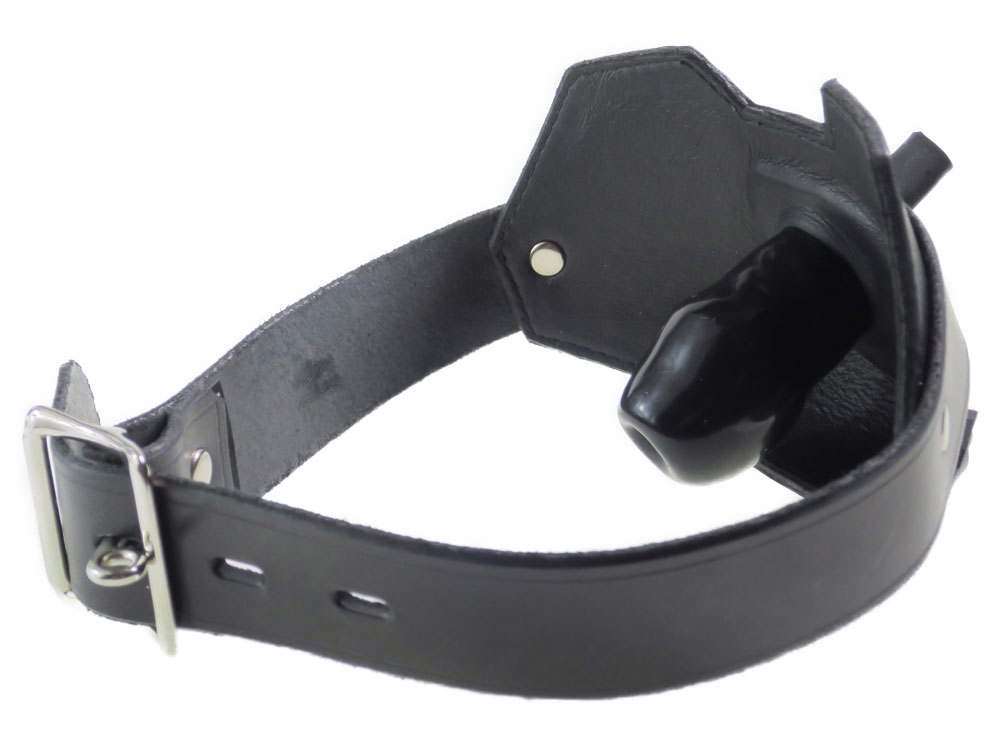 MISTER S Leder-Atem-Knebel - Penis-Gag
