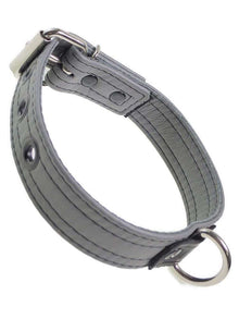 Mister S Leder Puppy Halsband - grau