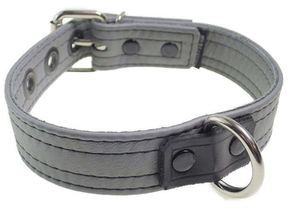 Mister S Leder Puppy Halsband - grau