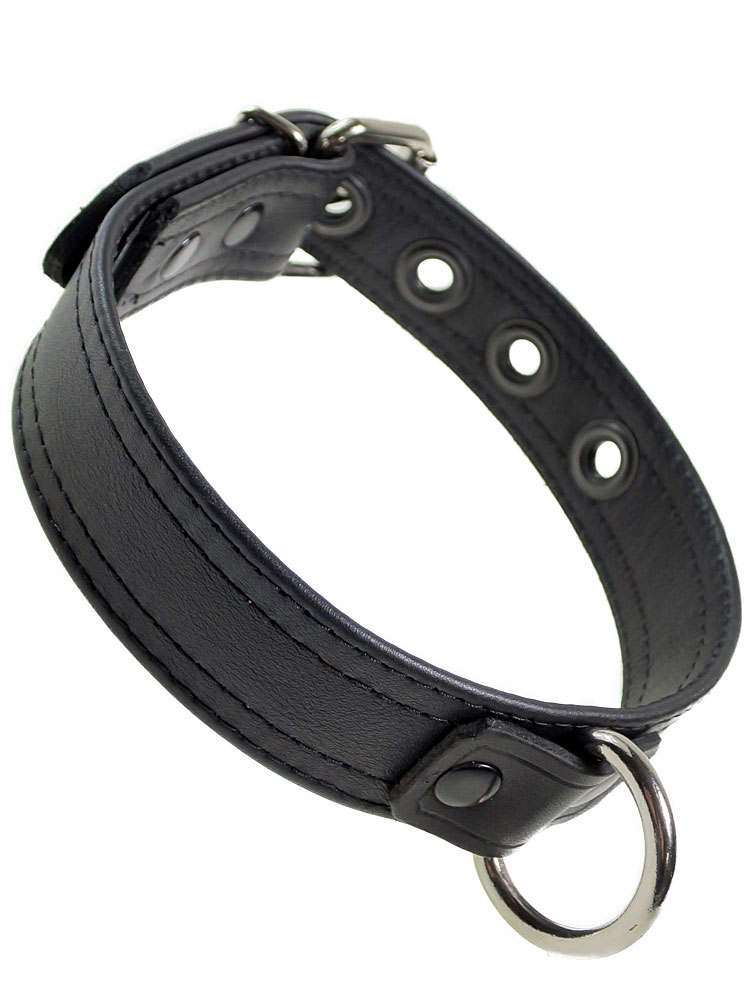 Mister S Leder Puppy Halsband - schwarz