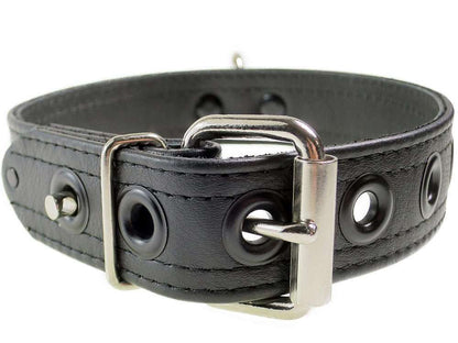 Mister S Leder Puppy Halsband - schwarz