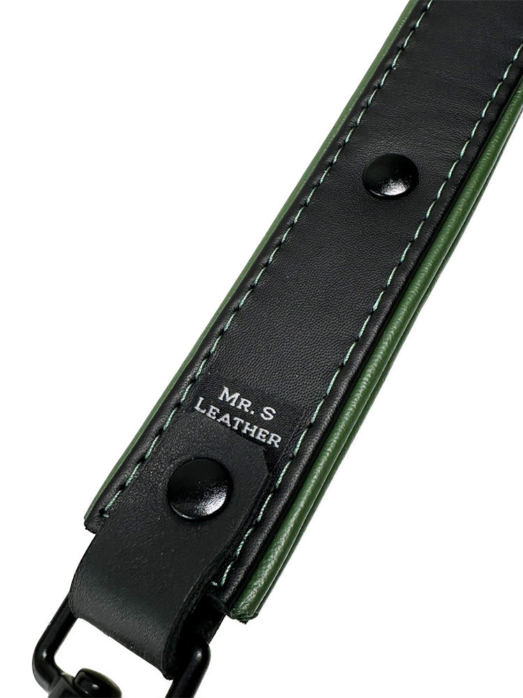 Mister S Lederleine Lederschlaufe schwarz-grün