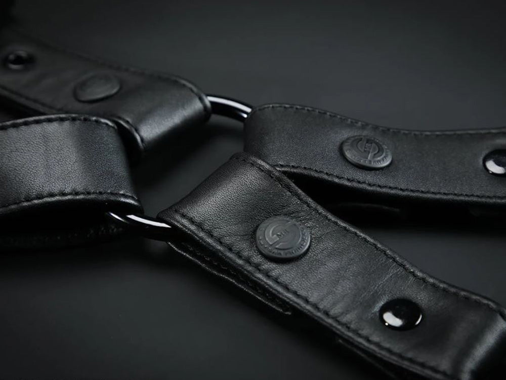 MISTER S Leather Leg Harness - schwarz