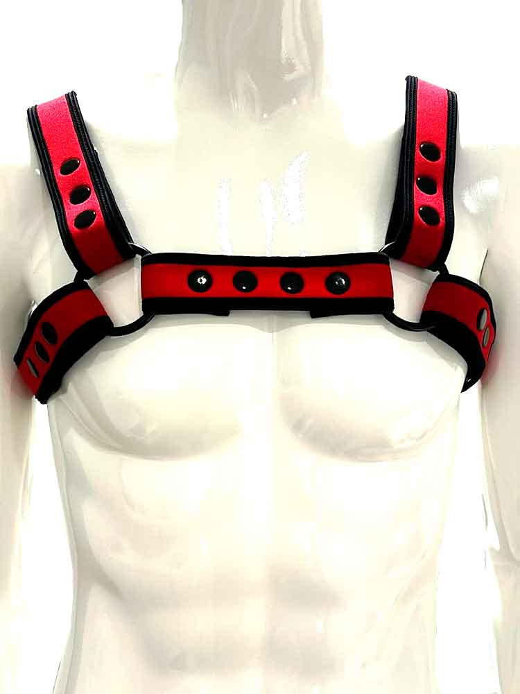 Mister S Neo BOLD COLOR BULLDOG Harness - rot