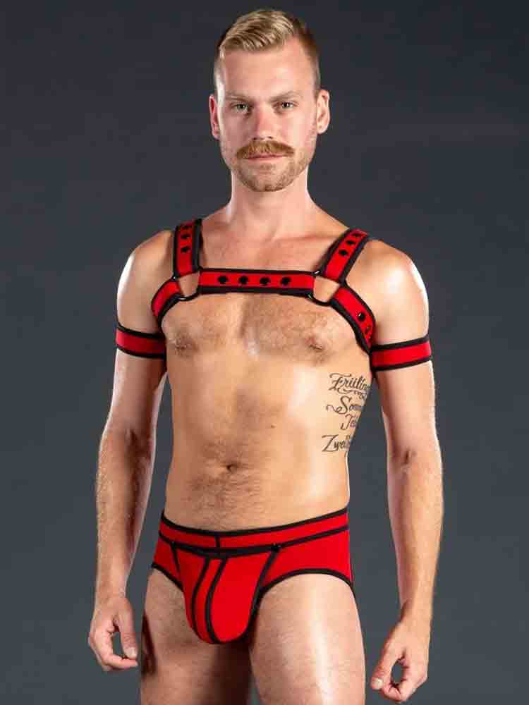 Mister S Neo BOLD COLOR BULLDOG Harness - rot