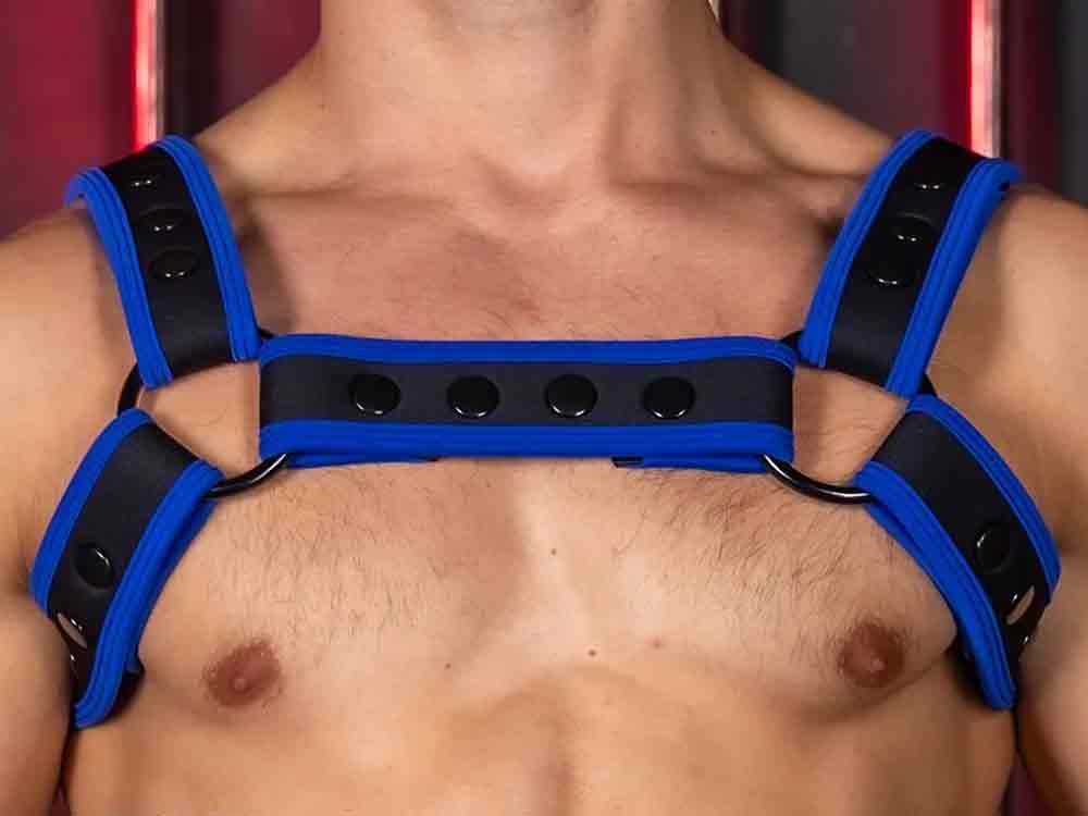 Mister S Neo CARBON COLOR BULLDOG Harness - blau