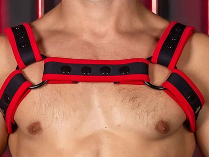 Mister S Neo CARBON COLOR BULLDOG Harness - rot