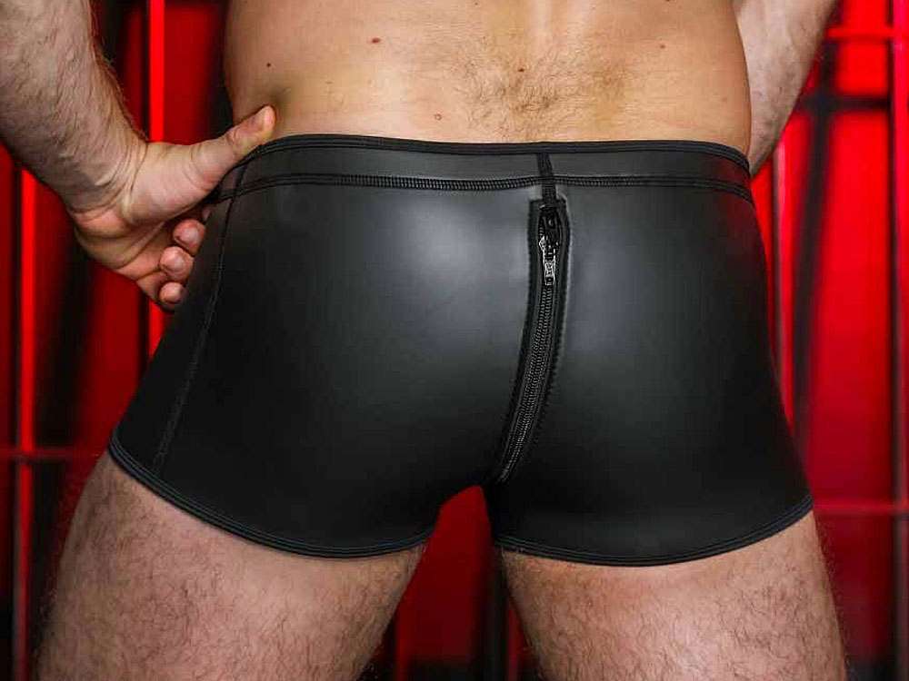 Mister S Neopren CODPIECE BOXER schwarz