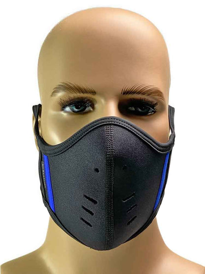 Mister S Neopren Face Mask schwarz-blau
