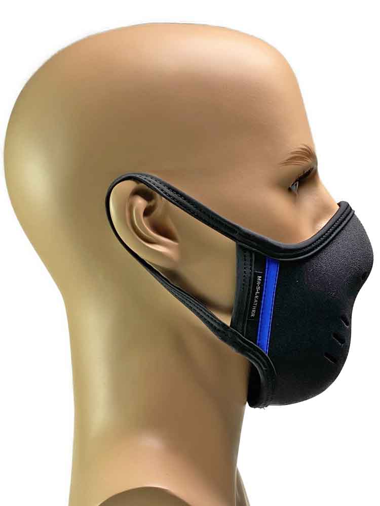 Mister S Neopren Face Mask schwarz-blau