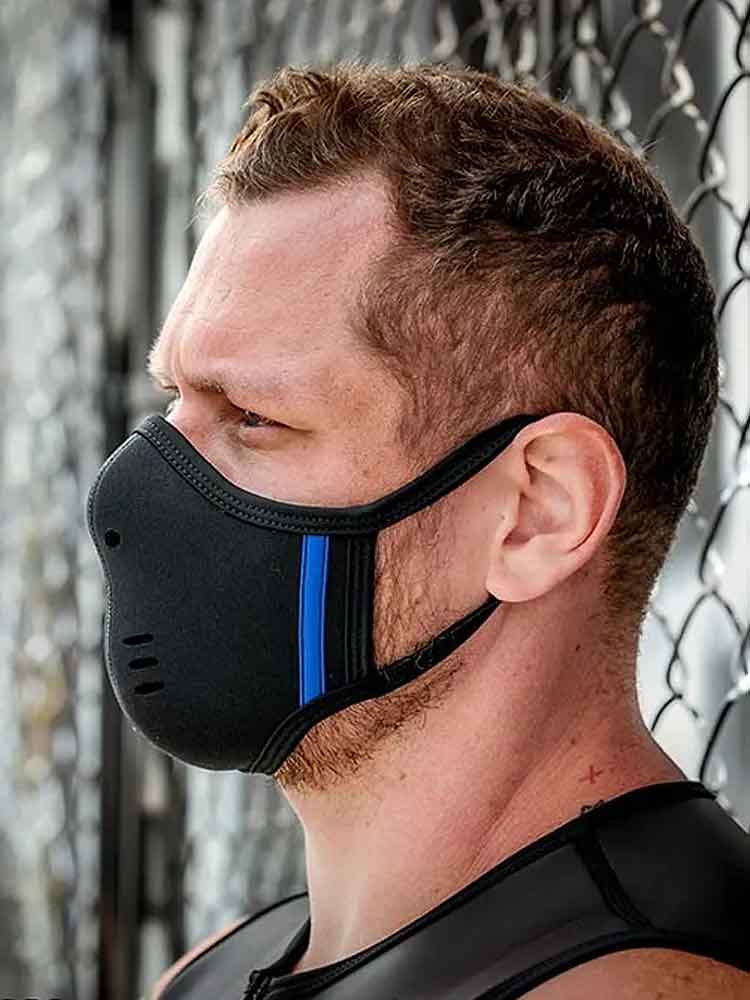 Mister S Neopren Face Mask schwarz-blau