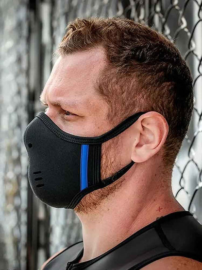 Mister S Neopren Face Mask schwarz-blau