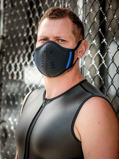 Mister S Neopren Face Mask schwarz-blau