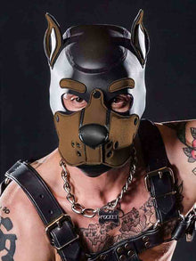 Mister S Neopren K9 Puppy-Maske - schwarz/braun