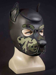 Mister S Neopren K9 Puppy-Maske - schwarz/camo