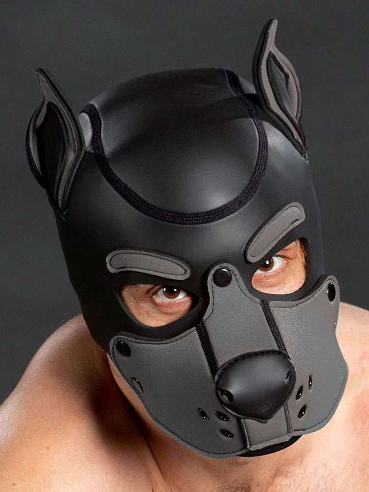 Mister S Neopren K9 Puppy-Maske - schwarz/grau