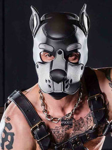 Mister S Neopren K9 Puppy-Maske - schwarz/grau