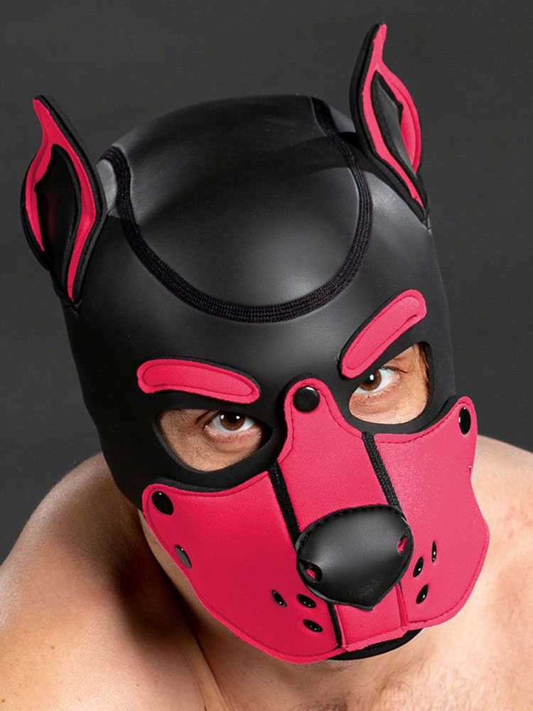 Mister S Neopren K9 Puppy-Maske - schwarz/pink