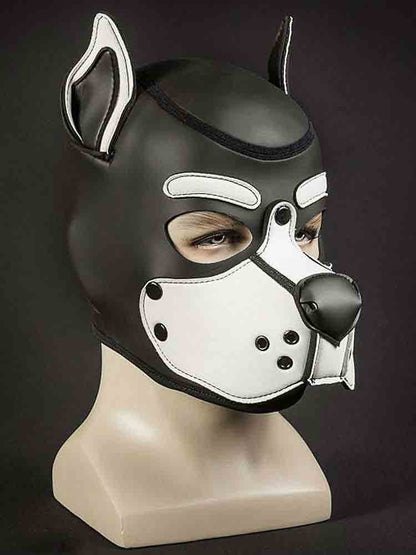 Mister S Neopren K9 Puppy-Maske - schwarz/weiss