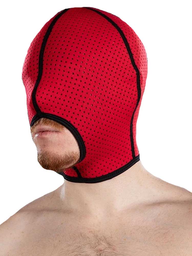Mister S Neopren Mesh Cocksucker-Maske rot