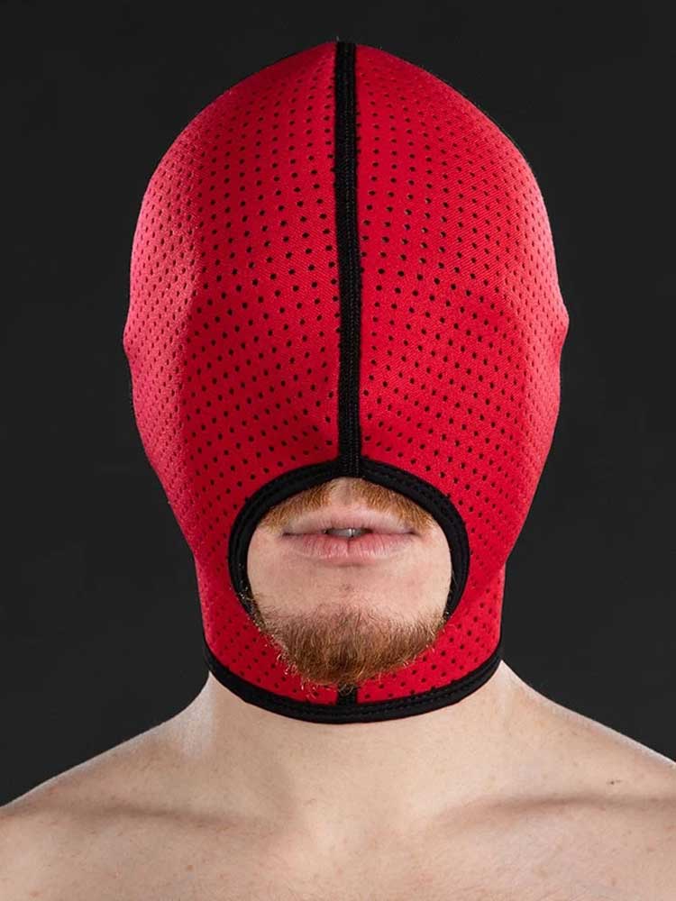 Mister S Neopren Mesh Cocksucker-Maske rot