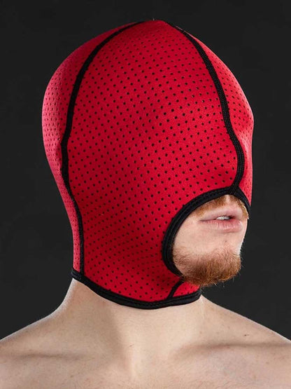Mister S Neopren Mesh Cocksucker-Maske rot