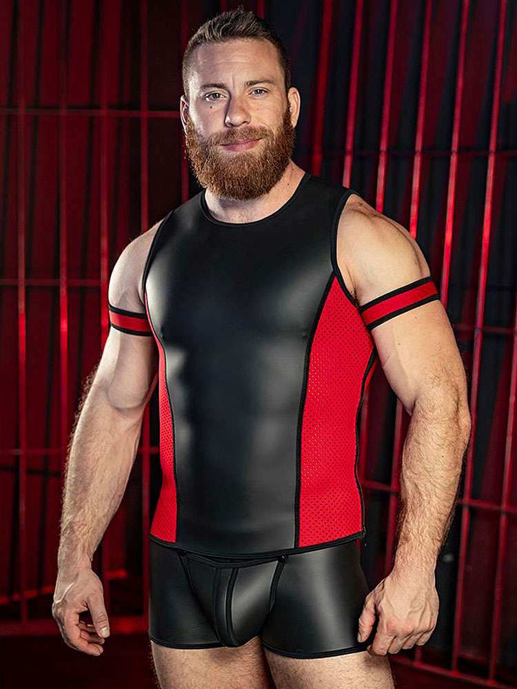 Mister S Neopren MUSCLE TANK TOP - rot