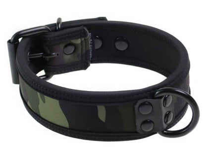 Mister S Neopren Puppy Halsband - camo/schwarz