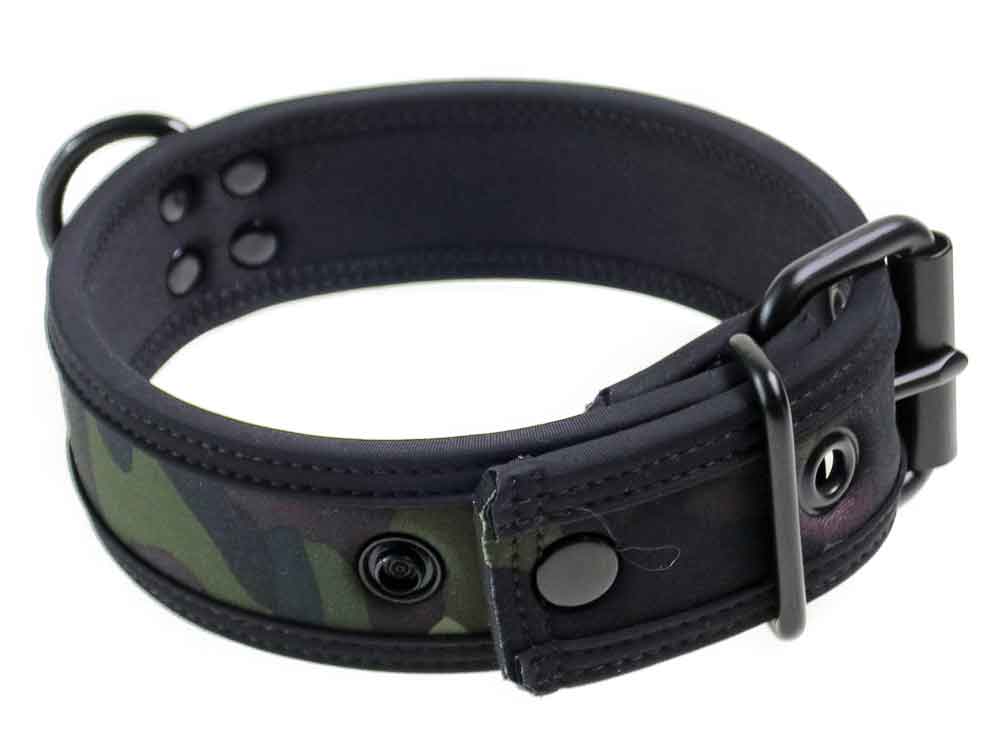Mister S Neopren Puppy Halsband - camo/schwarz