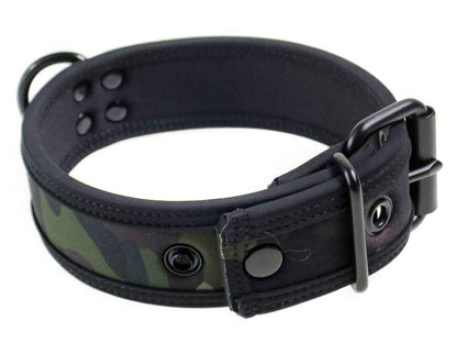 Mister S Neopren Puppy Halsband - camo/schwarz