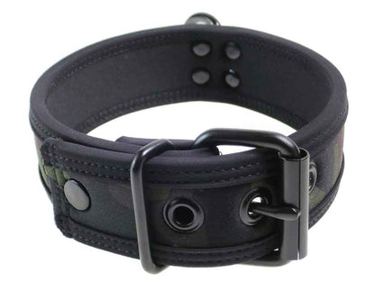 Mister S Neopren Puppy Halsband - camo/schwarz