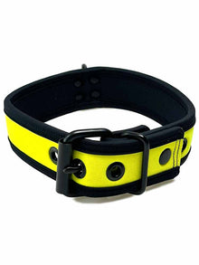 Mister S Neopren Puppy Halsband - gelb/schwarz