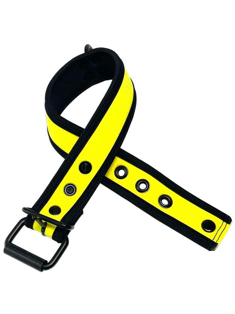 Mister S Neopren Puppy Halsband - gelb/schwarz