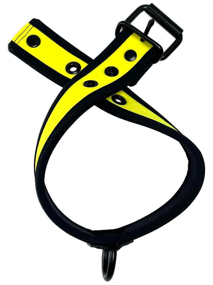Mister S Neopren Puppy Halsband - gelb/schwarz