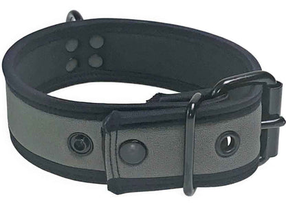 Mister S Neopren Puppy Halsband - grau/schwarz