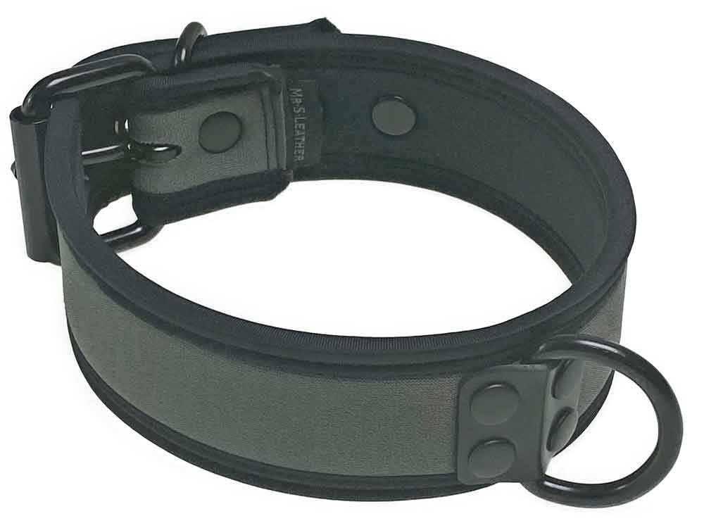 Mister S Neopren Puppy Halsband - grau/schwarz
