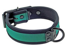 Mister S Neopren Puppy Halsband - huntergreen/schwarz