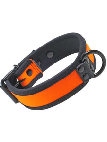 Mister S Neopren Puppy Halsband - orange/schwarz