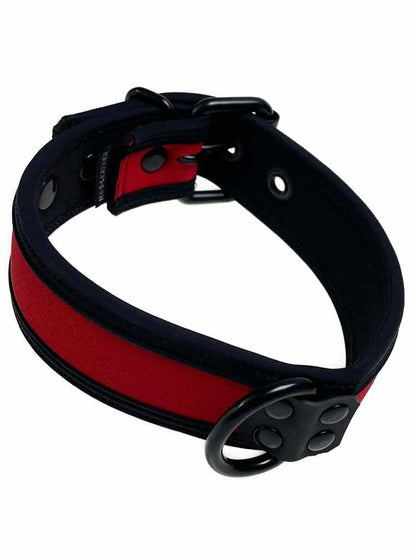 Mister S Neopren Puppy Halsband - rot / schwarz